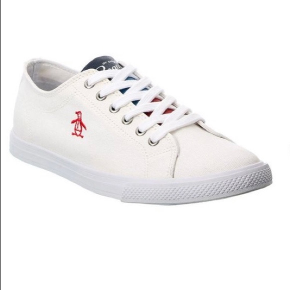 Original Penguin - Men's White Petey Stripe Canvas Sneaker